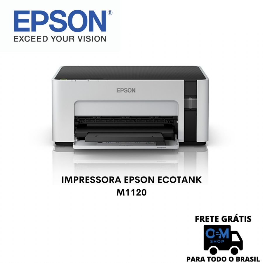 Impressora Epson EcoTank M1120, Jato de Tinta, Monocromtica, Wi-Fi, Bivolt - M1120